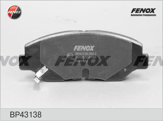 Fenox BP43138 - Kit de plaquettes de frein, frein à disque cwaw.fr