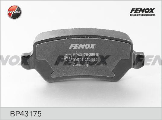 Fenox BP43175 - Kit de plaquettes de frein, frein à disque cwaw.fr