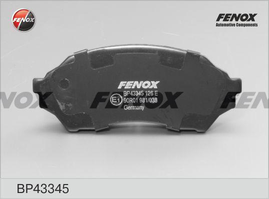 Fenox BP43345 - Kit de plaquettes de frein, frein à disque cwaw.fr