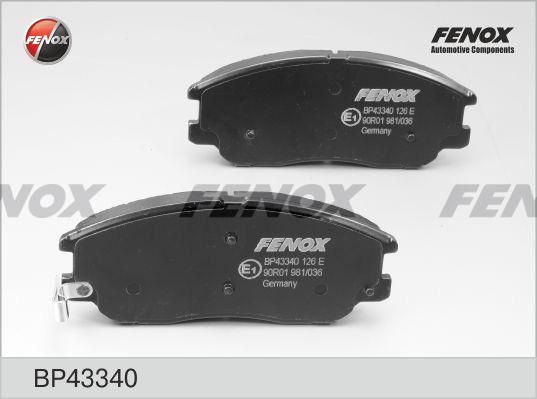 Fenox BP43340 - Kit de plaquettes de frein, frein à disque cwaw.fr