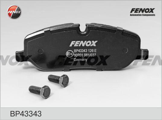 Fenox BP43343 - Kit de plaquettes de frein, frein à disque cwaw.fr