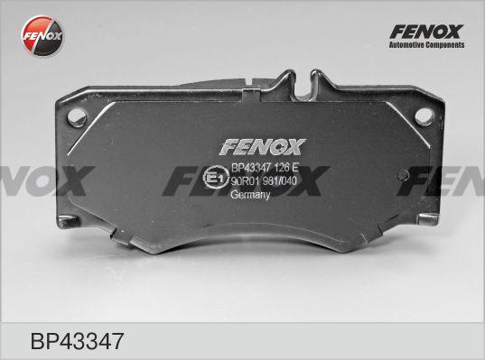 Fenox BP43347 - Kit de plaquettes de frein, frein à disque cwaw.fr