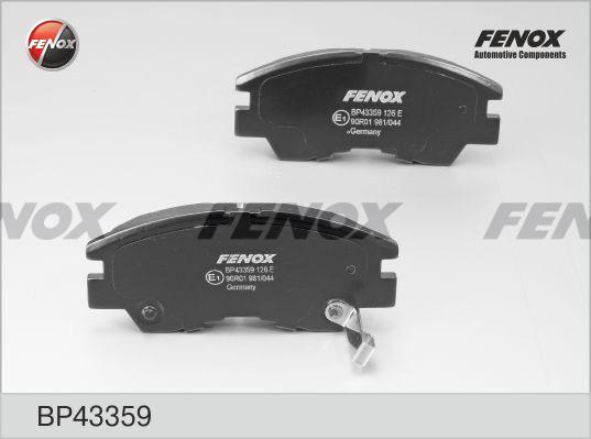 Fenox BP43359 - Kit de plaquettes de frein, frein à disque cwaw.fr