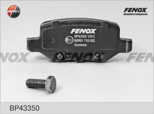 Fenox BP43350 - Kit de plaquettes de frein, frein à disque cwaw.fr