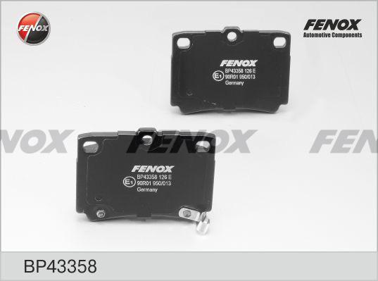 Fenox BP43358 - Kit de plaquettes de frein, frein à disque cwaw.fr