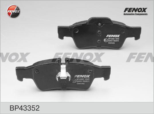 Fenox BP43352 - Kit de plaquettes de frein, frein à disque cwaw.fr