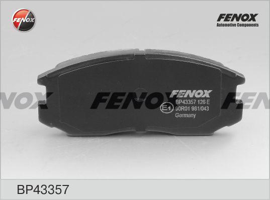 Fenox BP43357 - Kit de plaquettes de frein, frein à disque cwaw.fr