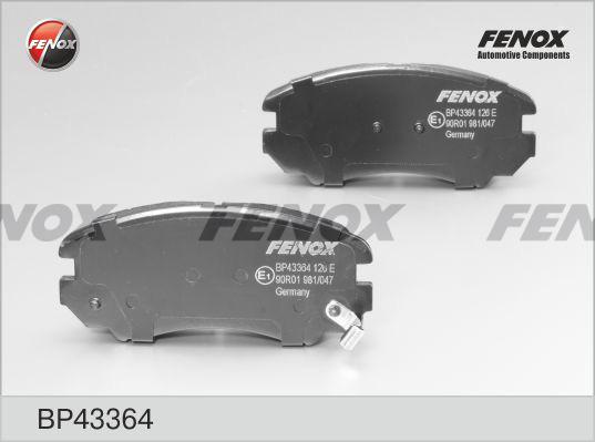 Fenox BP43364 - Kit de plaquettes de frein, frein à disque cwaw.fr