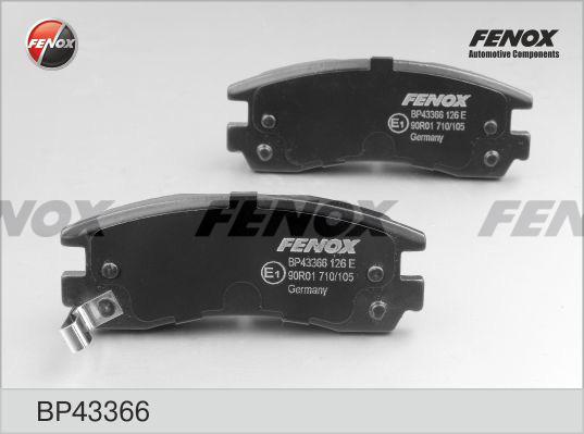 Fenox BP43366 - Kit de plaquettes de frein, frein à disque cwaw.fr