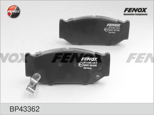 Fenox BP43362 - Kit de plaquettes de frein, frein à disque cwaw.fr