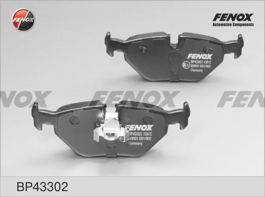 Fenox BP43302 - Kit de plaquettes de frein, frein à disque cwaw.fr