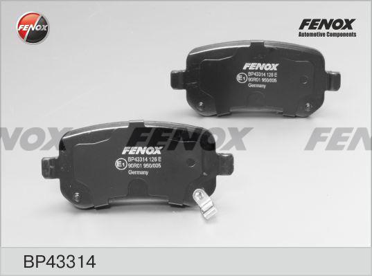 Fenox BP43314 - Kit de plaquettes de frein, frein à disque cwaw.fr