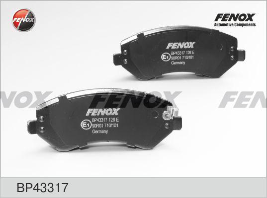 Fenox BP43317 - Kit de plaquettes de frein, frein à disque cwaw.fr