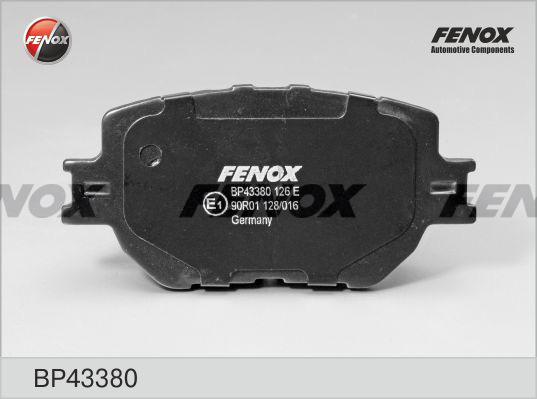 Fenox BP43380 - Kit de plaquettes de frein, frein à disque cwaw.fr