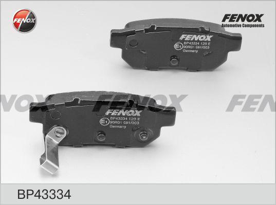 Fenox BP43334 - Kit de plaquettes de frein, frein à disque cwaw.fr