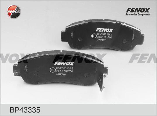 Fenox BP43335 - Kit de plaquettes de frein, frein à disque cwaw.fr