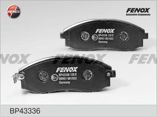 Fenox BP43336 - Kit de plaquettes de frein, frein à disque cwaw.fr