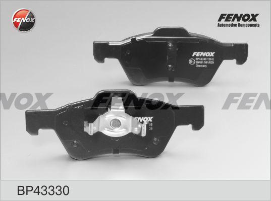 Fenox BP43330 - Kit de plaquettes de frein, frein à disque cwaw.fr