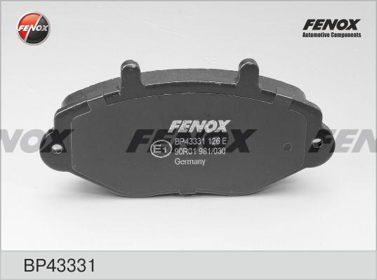 Fenox BP43331 - Kit de plaquettes de frein, frein à disque cwaw.fr