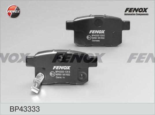 Fenox BP43333 - Kit de plaquettes de frein, frein à disque cwaw.fr