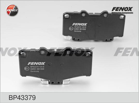 Fenox BP43379 - Kit de plaquettes de frein, frein à disque cwaw.fr