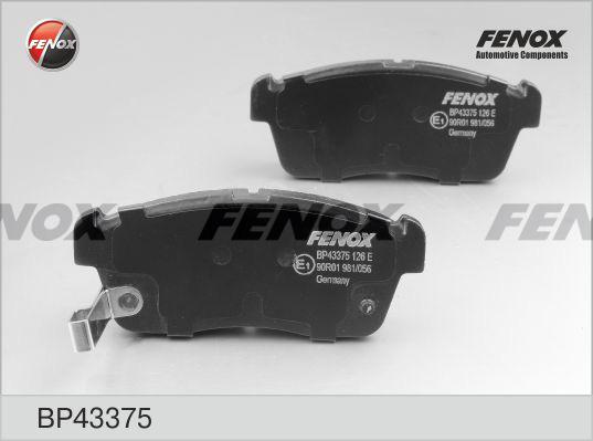 Fenox BP43375 - Kit de plaquettes de frein, frein à disque cwaw.fr