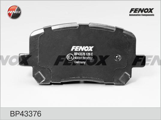 Fenox BP43376 - Kit de plaquettes de frein, frein à disque cwaw.fr