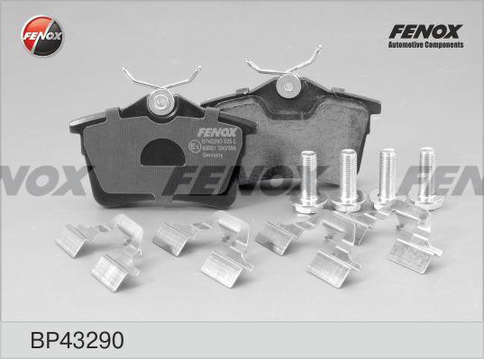 Fenox BP43290 - Kit de plaquettes de frein, frein à disque cwaw.fr