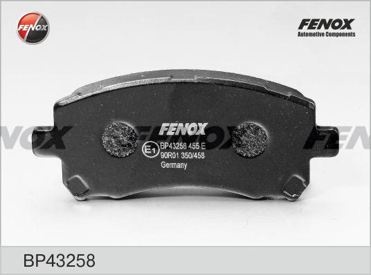 Fenox BP43258 - Kit de plaquettes de frein, frein à disque cwaw.fr