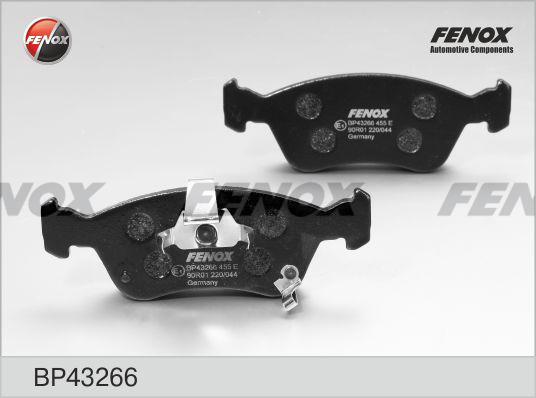 Fenox BP43266 - Kit de plaquettes de frein, frein à disque cwaw.fr