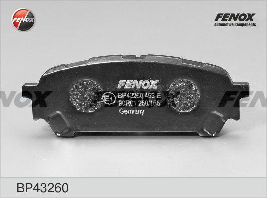 Fenox BP43260 - Kit de plaquettes de frein, frein à disque cwaw.fr