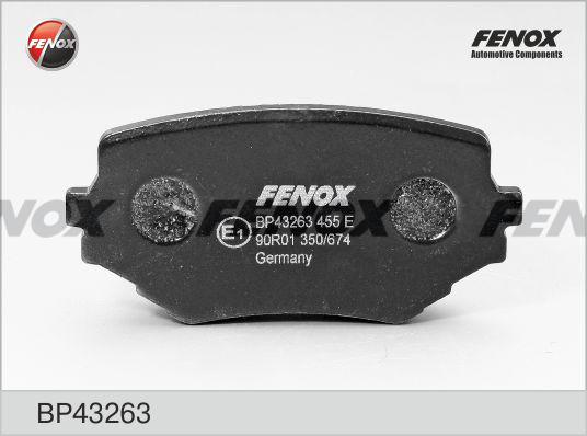 Fenox BP43263 - Kit de plaquettes de frein, frein à disque cwaw.fr