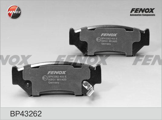 Fenox BP43262 - Kit de plaquettes de frein, frein à disque cwaw.fr