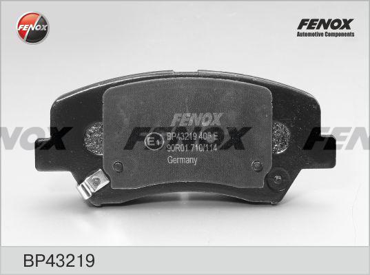 Fenox BP43219 - Kit de plaquettes de frein, frein à disque cwaw.fr