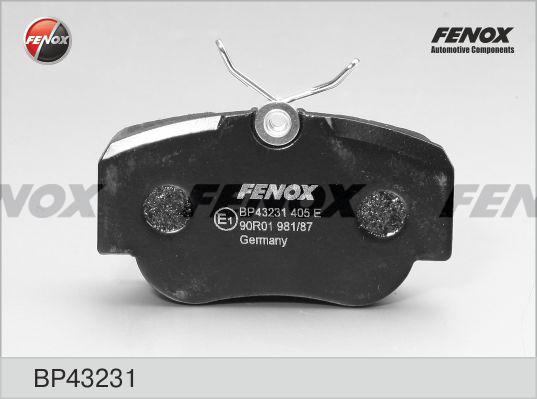 Fenox BP43231 - Kit de plaquettes de frein, frein à disque cwaw.fr