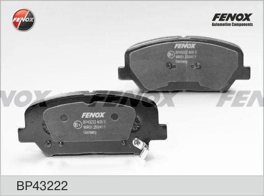 Fenox BP43222 - Kit de plaquettes de frein, frein à disque cwaw.fr