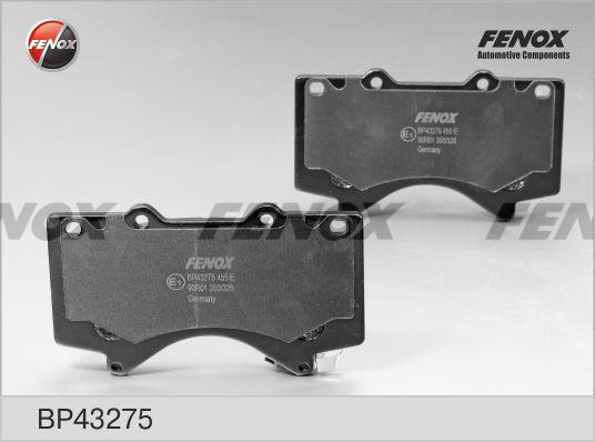 Fenox BP43275 - Kit de plaquettes de frein, frein à disque cwaw.fr