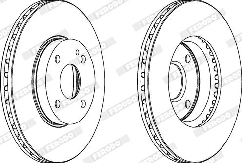 Ferodo DDF495X - Disque de frein cwaw.fr