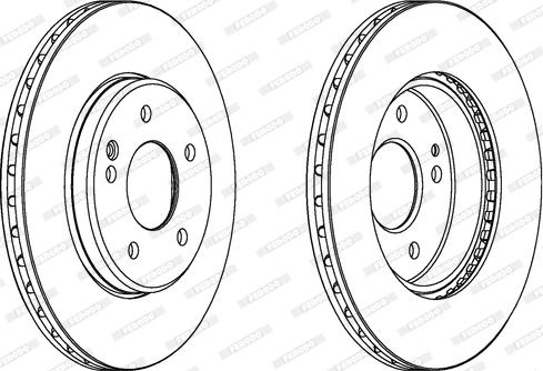 Ferodo DDF588C - Disque de frein cwaw.fr