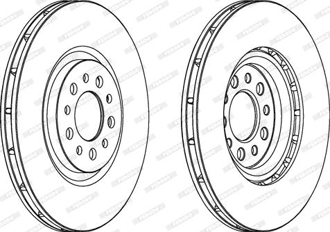 Ferodo DDF1453C - Disque de frein cwaw.fr