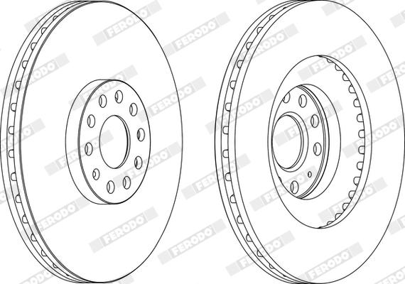 Ferodo DDF1504X - Disque de frein cwaw.fr