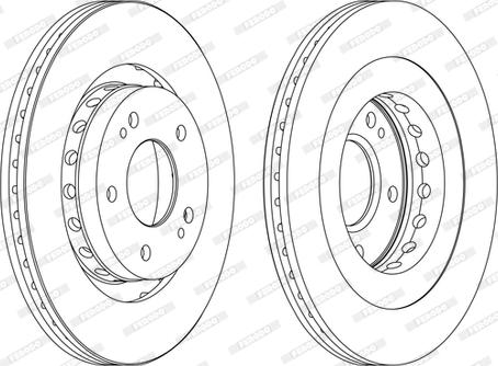 Ferodo DDF1642P-1-D - Disque de frein cwaw.fr