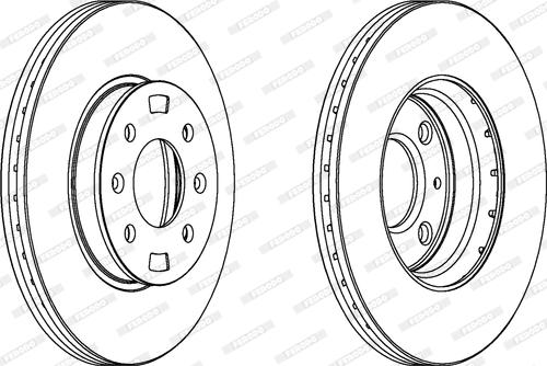 Ferodo DDF1603C - Disque de frein cwaw.fr