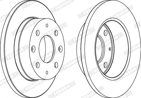 Ferodo DDF106X - Disque de frein cwaw.fr