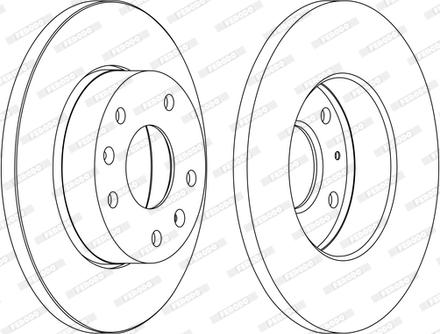 Ferodo DDF1100C - Disque de frein cwaw.fr