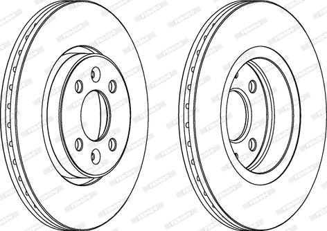 Ferodo DDF1124C - Disque de frein cwaw.fr