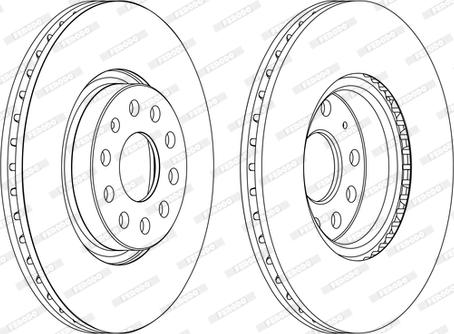 Ferodo DDF1305C-D - Disque de frein cwaw.fr