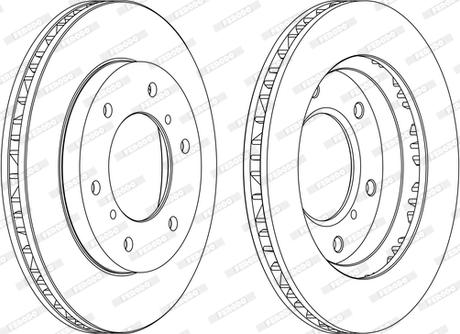 Ferodo DDF1384C-D - Disque de frein cwaw.fr