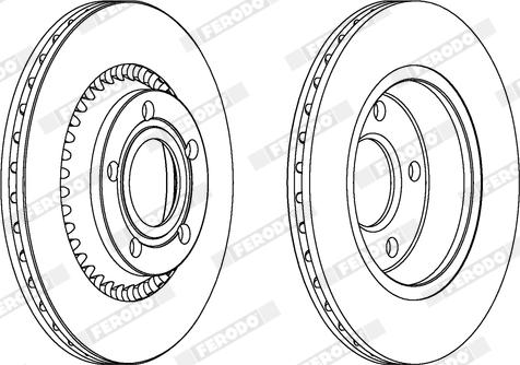 Ferodo DDF1328X - Disque de frein cwaw.fr