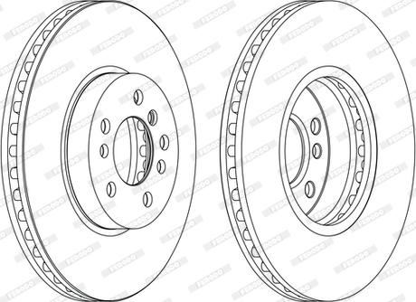 Ferodo DDF1256C-1-D - Disque de frein cwaw.fr